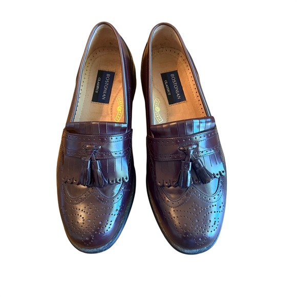 Bostonian Other - Bostonian Classics Mens Leather‎ Wingtip Tassel Kiltie Loafers 7.5 W Brown